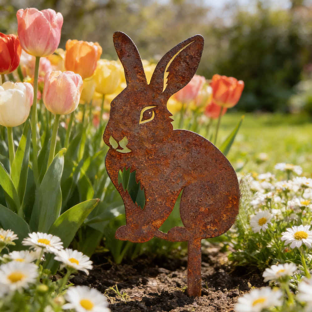 Embroidery Garden - Lapin de pâques en métal, décor