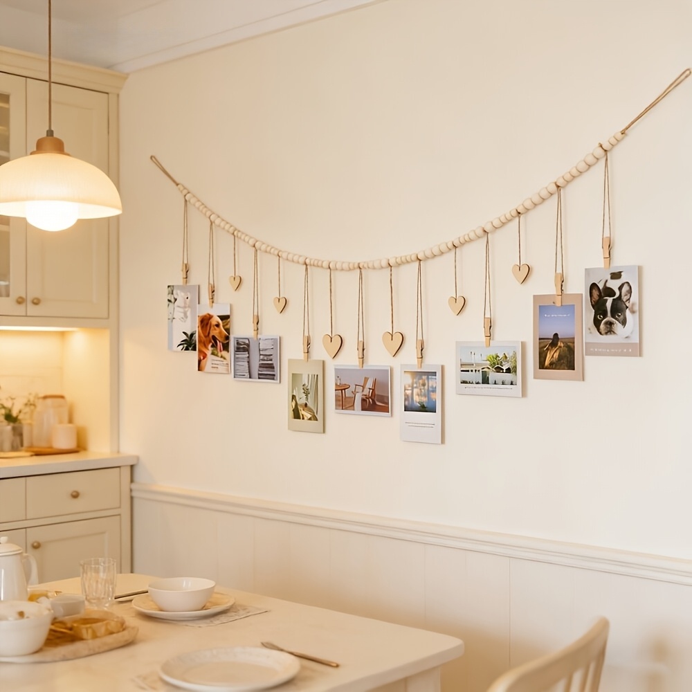 Frame Display Wood - Décoration murale pour photos suspendues -