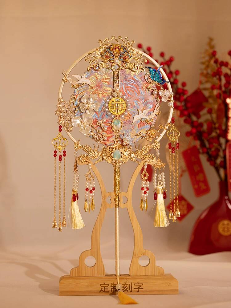 Embroidery Style - Kit DIY Éventail Rond de Mariée