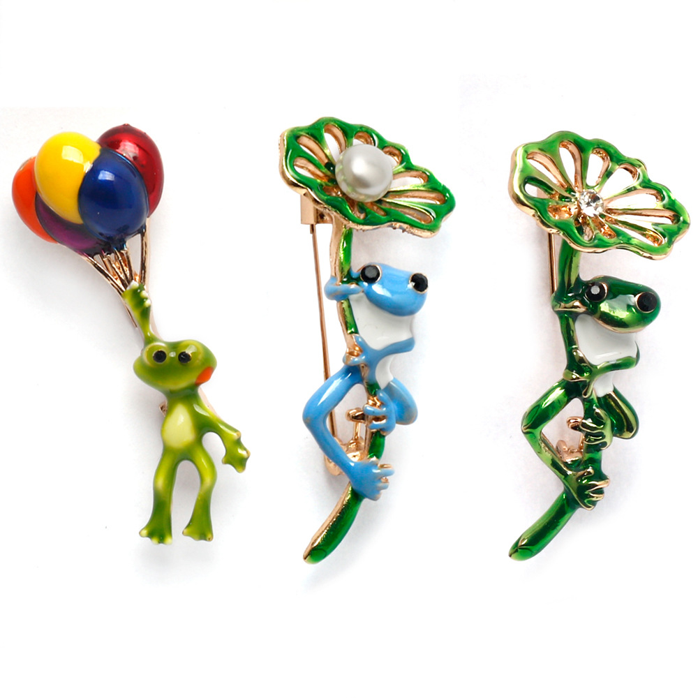 Embroidery Bali - Broches en émail en forme de