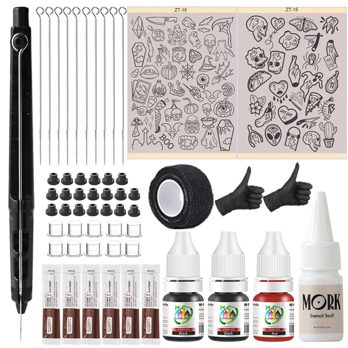 Transfer Pen Ink - Kit complet de fournitures de tatouage,