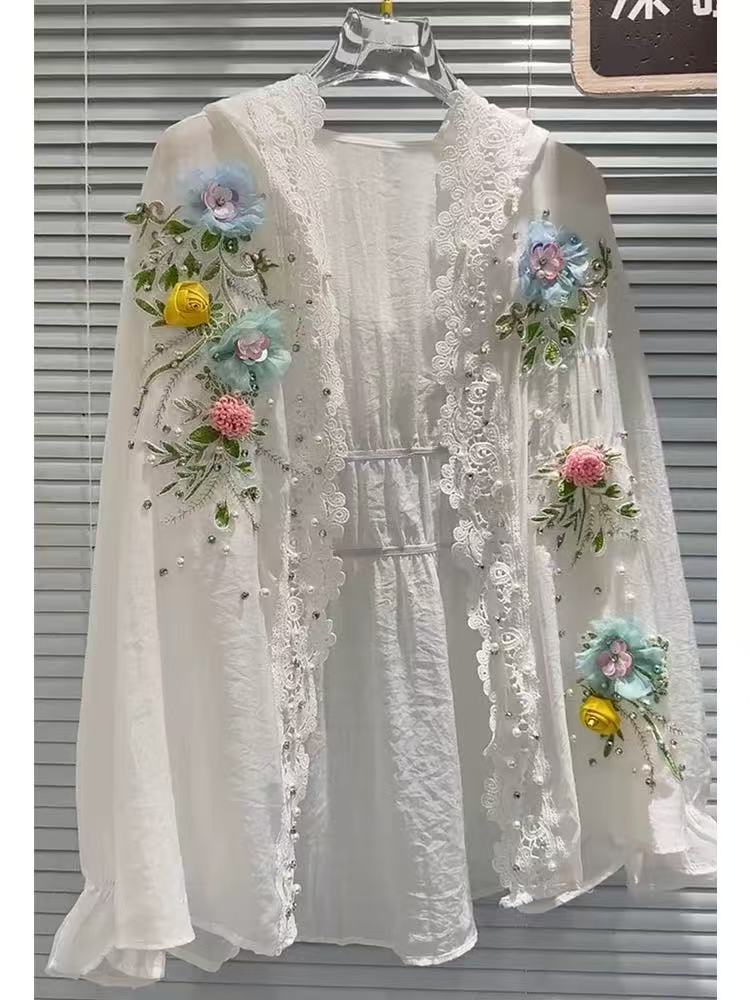 Embroidery On Shirt - Chemises de protection solaire à capuche