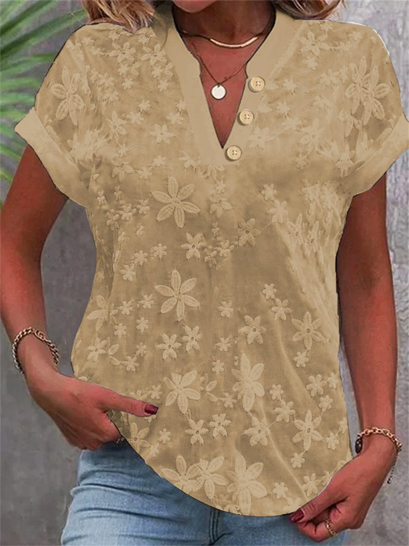 Chemisier brodé floral blanc p - Embroidery On Shirt avis et prix