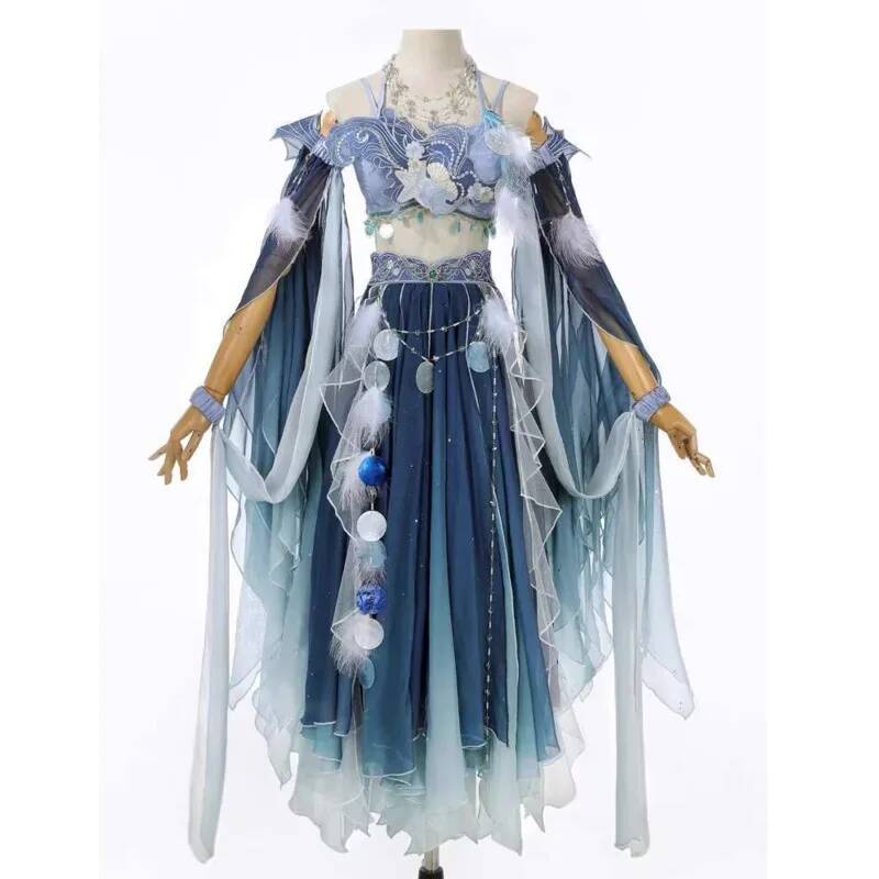 Robe bleue exotique à broderie - Embroidery Style avis et prix