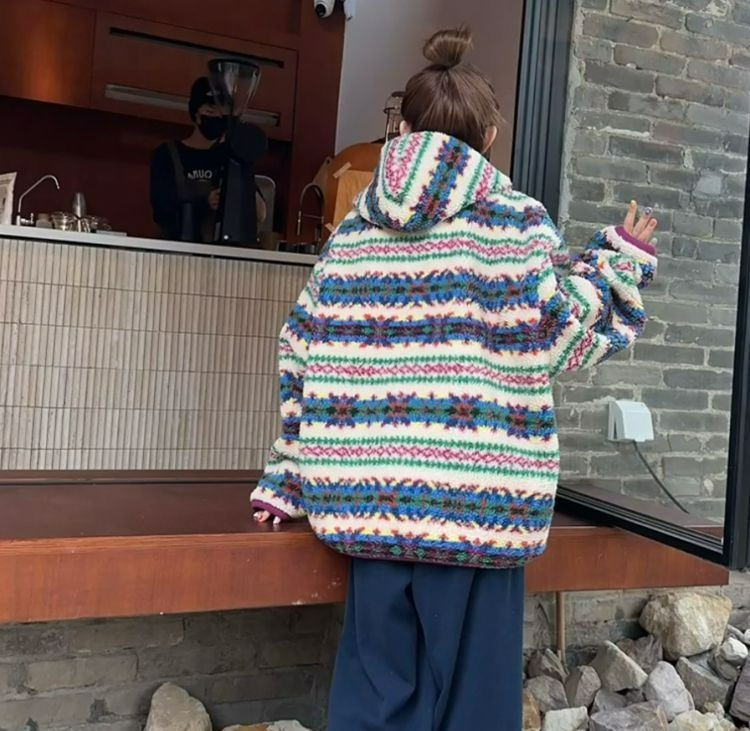 Veste polaire à capuche, polyv - Embroidery Zip Up Hoodie avis et prix
