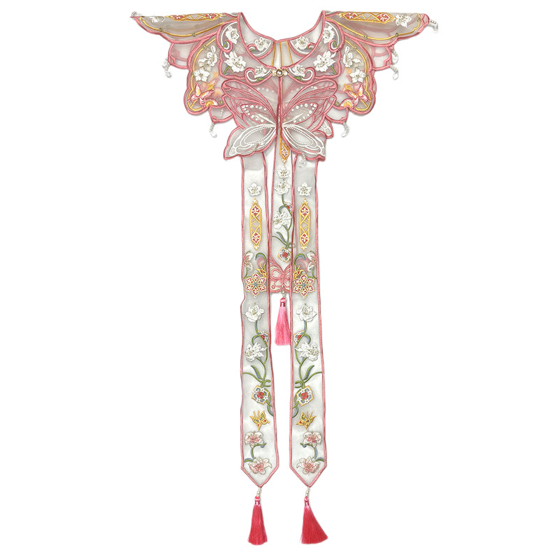Écharpe à franges avec broderi - Embroidery A avis et prix