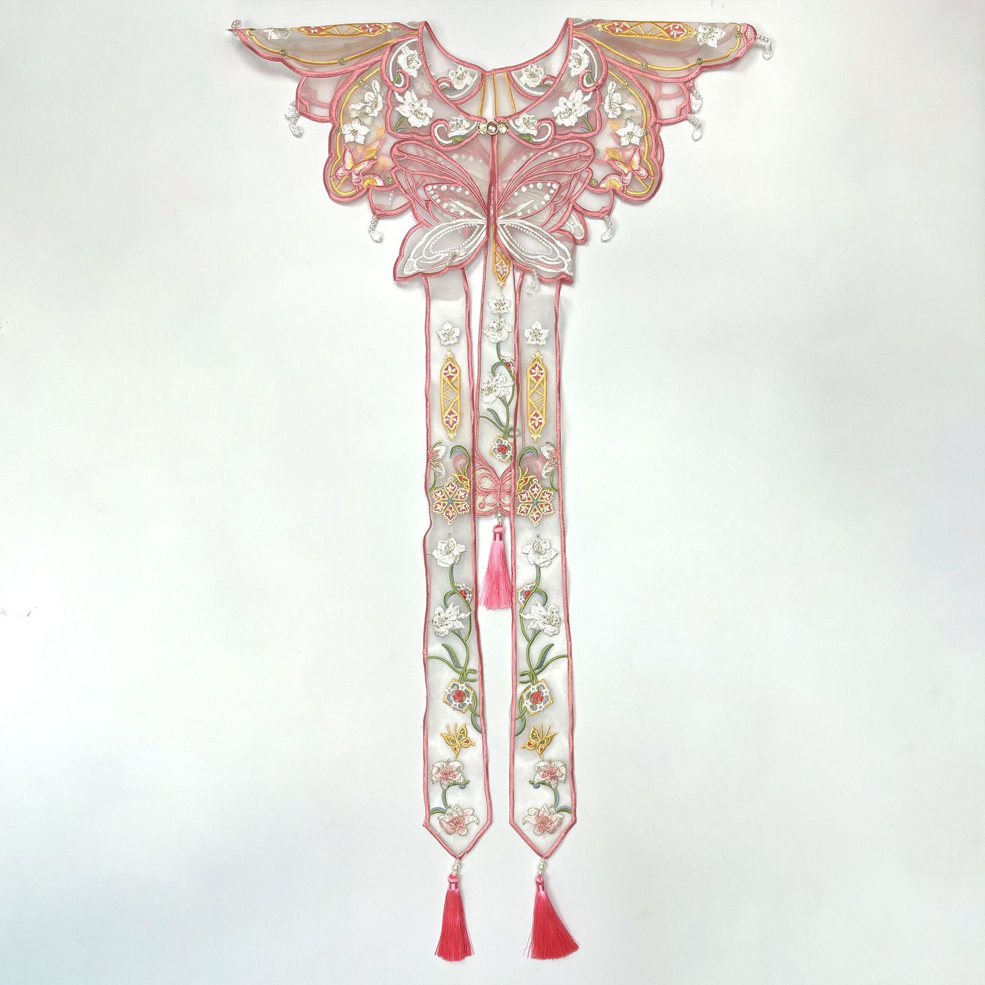 Écharpe à franges avec broderi - Embroidery A avis et prix