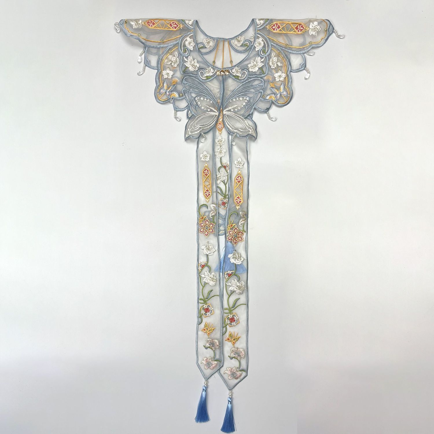 Écharpe à franges avec broderi - Embroidery A avis et prix