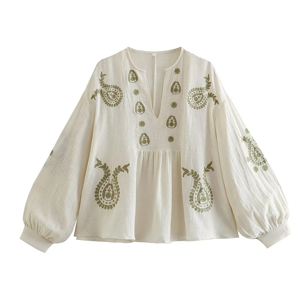 Chemise brodée en coton pour f - Embroidery On Shirt avis et prix