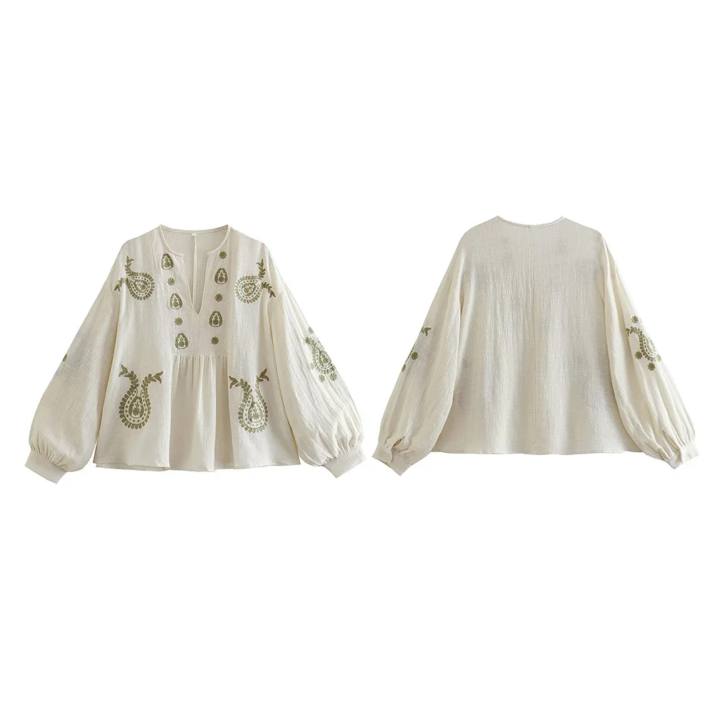 Chemise brodée en coton pour f - Embroidery On Shirt avis et prix