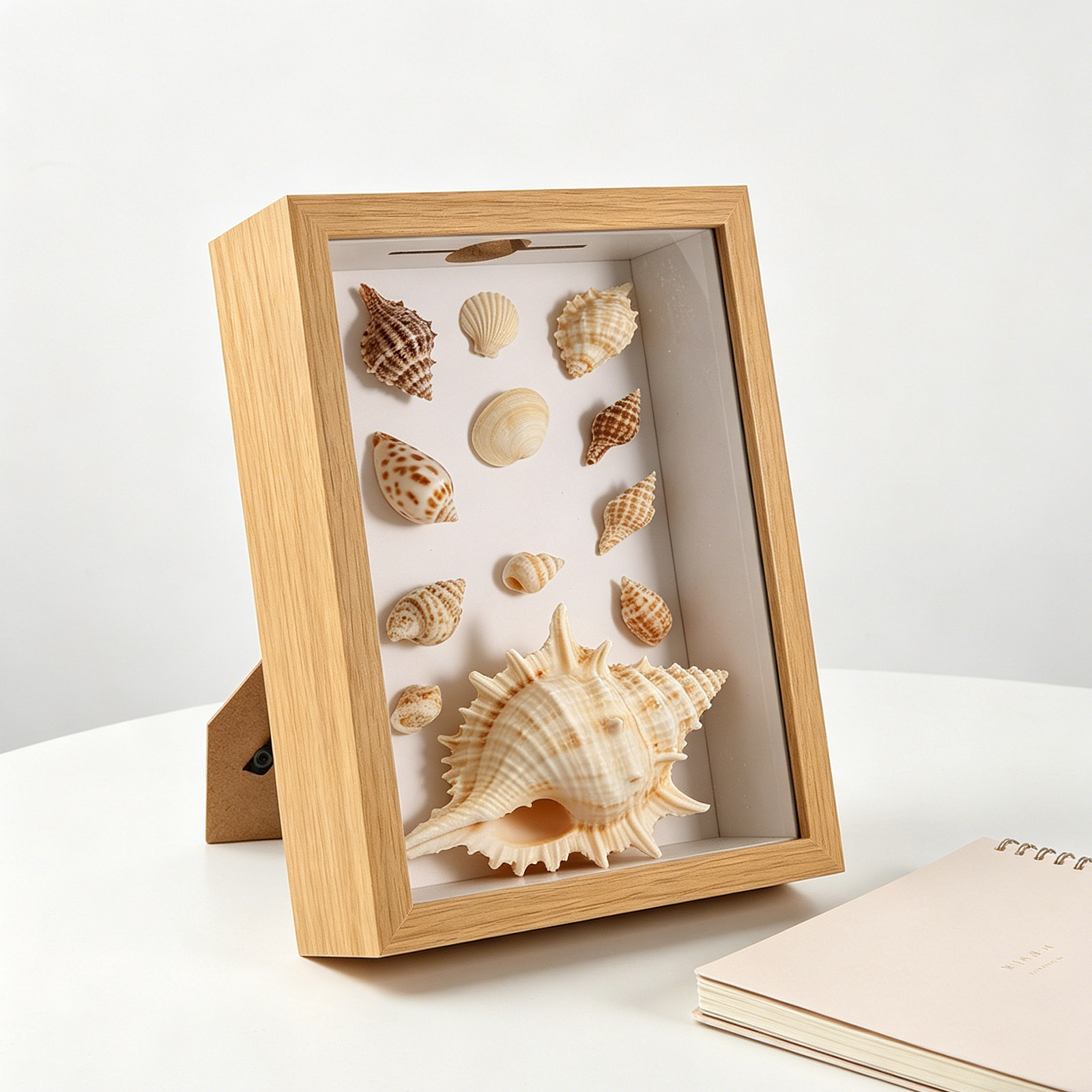 Boîte à coquillages en bois ru - Frame Display Wood avis et prix