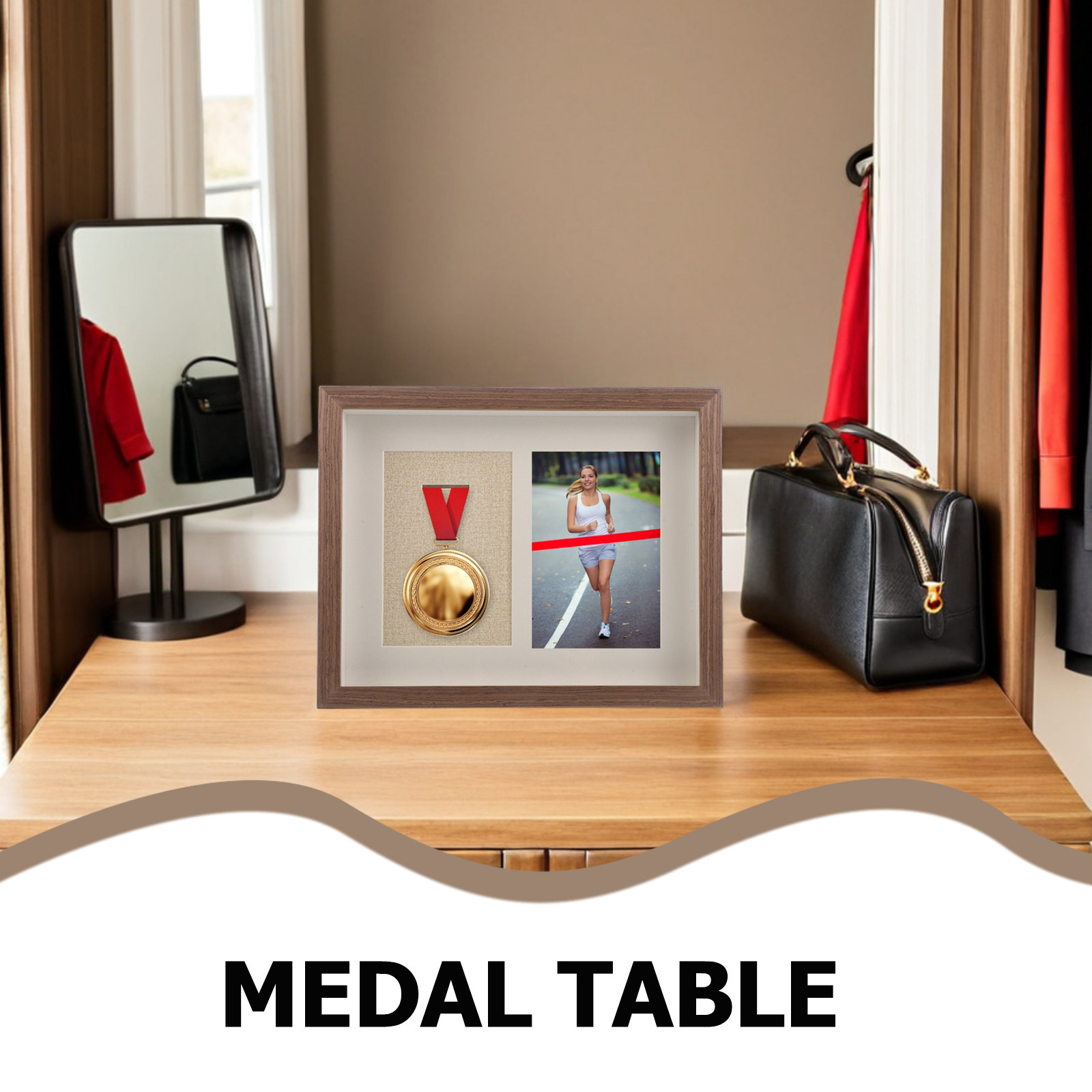 Cadre de présentation de médai - Frame Display Wood avis et prix