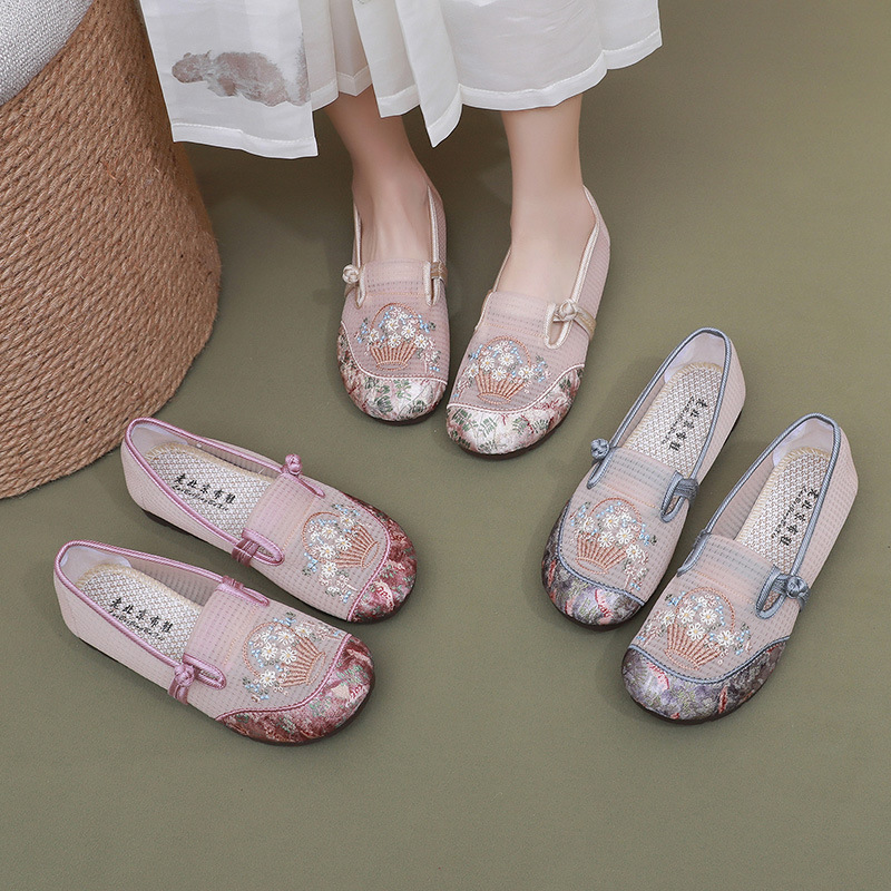 Chaussures plates brodées de s - Embroidery Style avis et prix