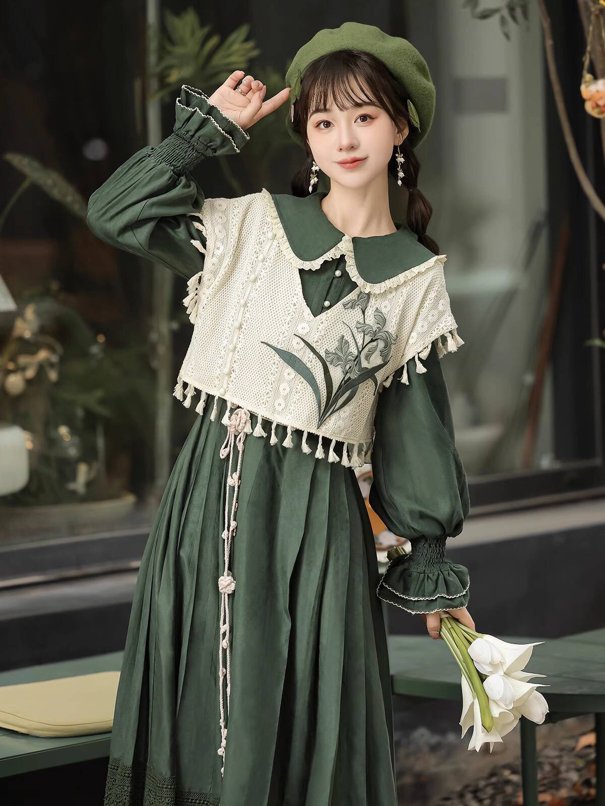 Robe Lolita verte Vintage de S - Embroidery Style avis et prix