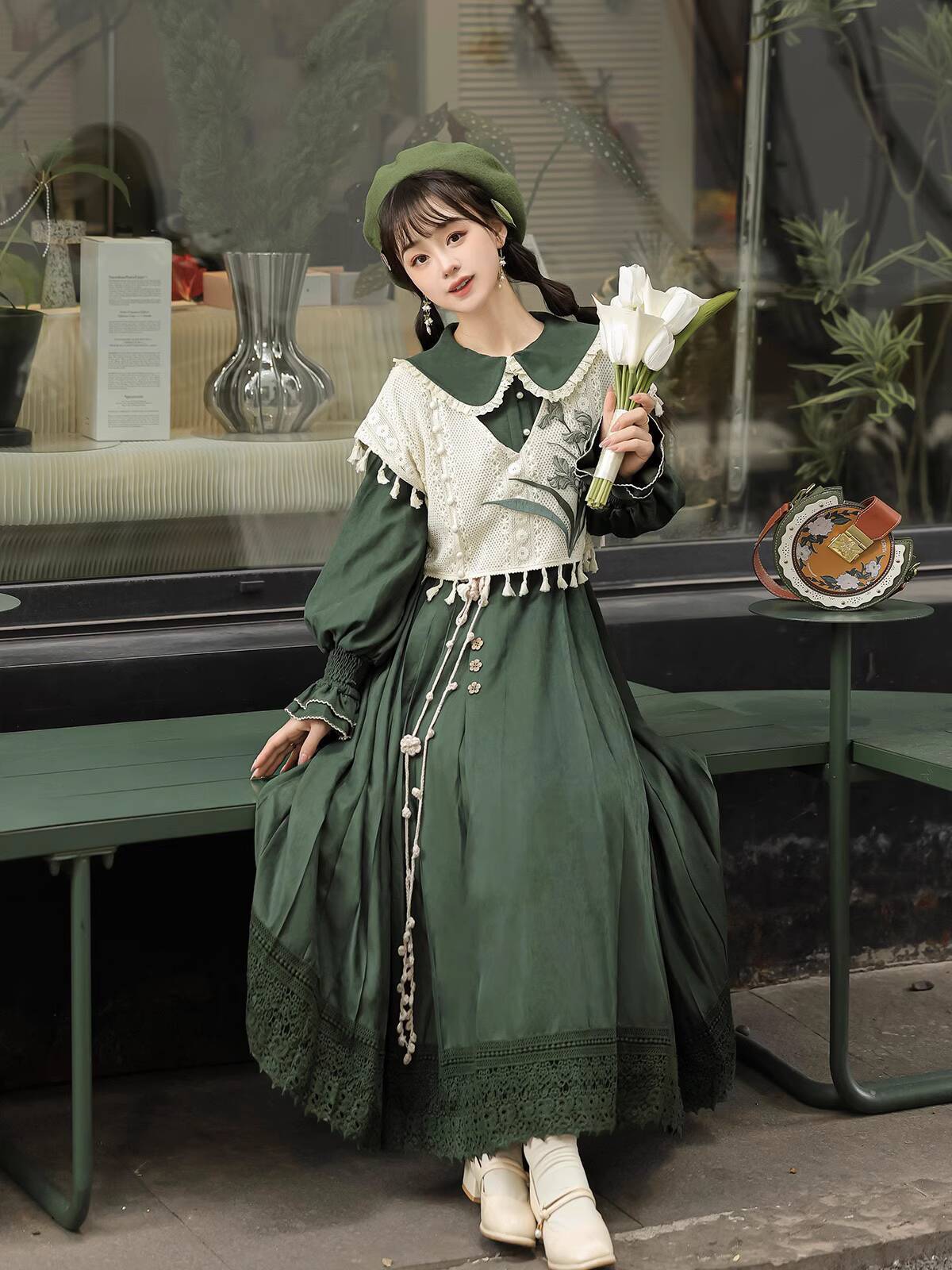 Robe Lolita verte Vintage de S - Embroidery Style avis et prix