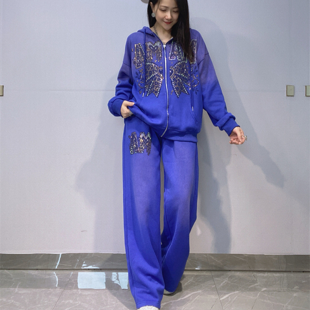 Ensemble tendance automne-hive - Embroidery Zip Up Hoodie avis et prix