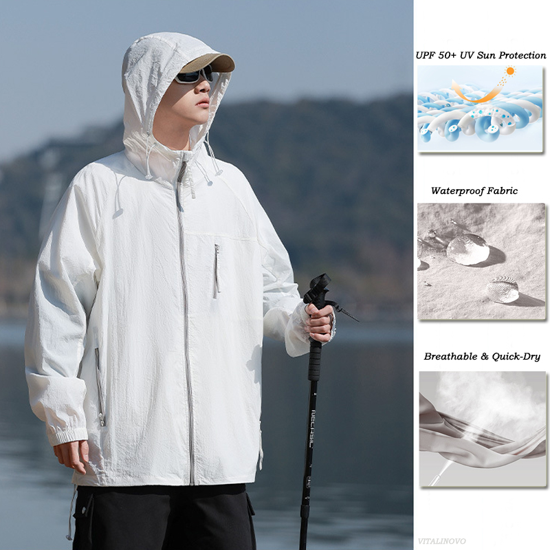 VITALINOVO Veste légère imperm - Embroidery Zip Up Hoodie avis et prix