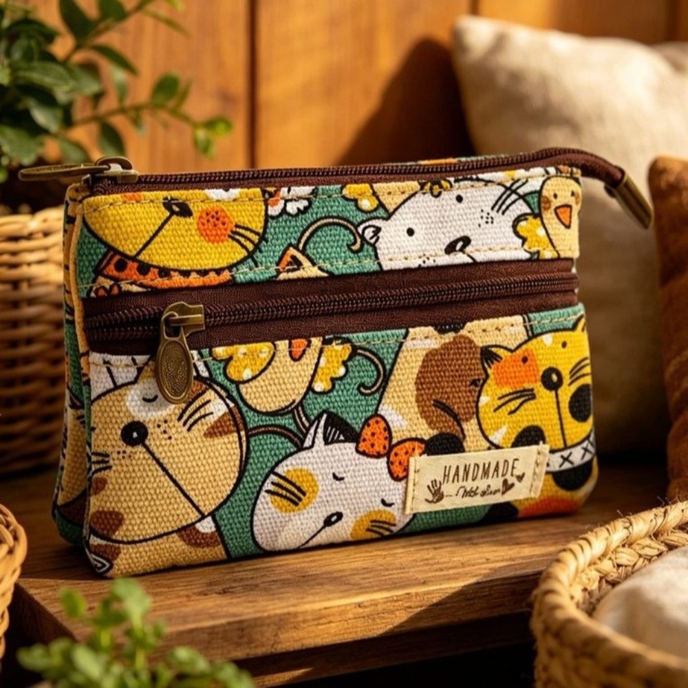 Porte-monnaie imprimé dessin a - Embroidery Wallet avis et prix