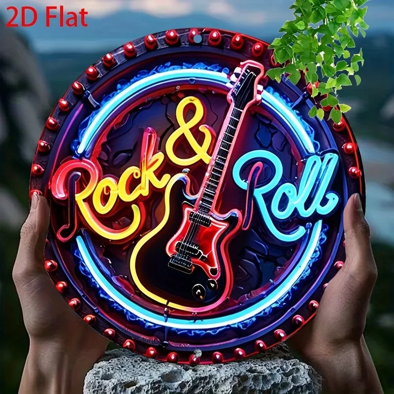 Enseigne au néon vintage rock, - Embroidery Garden avis et prix