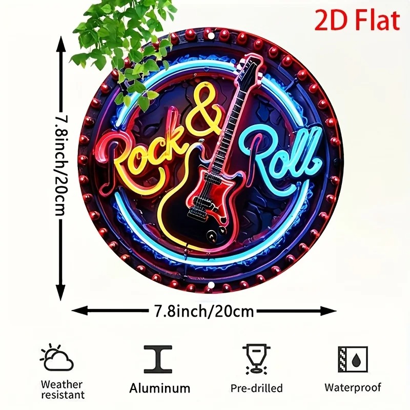 Enseigne au néon vintage rock, - Embroidery Garden avis et prix