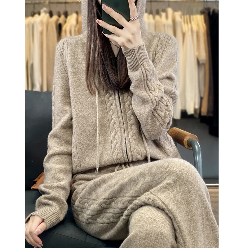 Ensemble 2 pièces pour femme e - Embroidery Zip Up Hoodie avis et prix