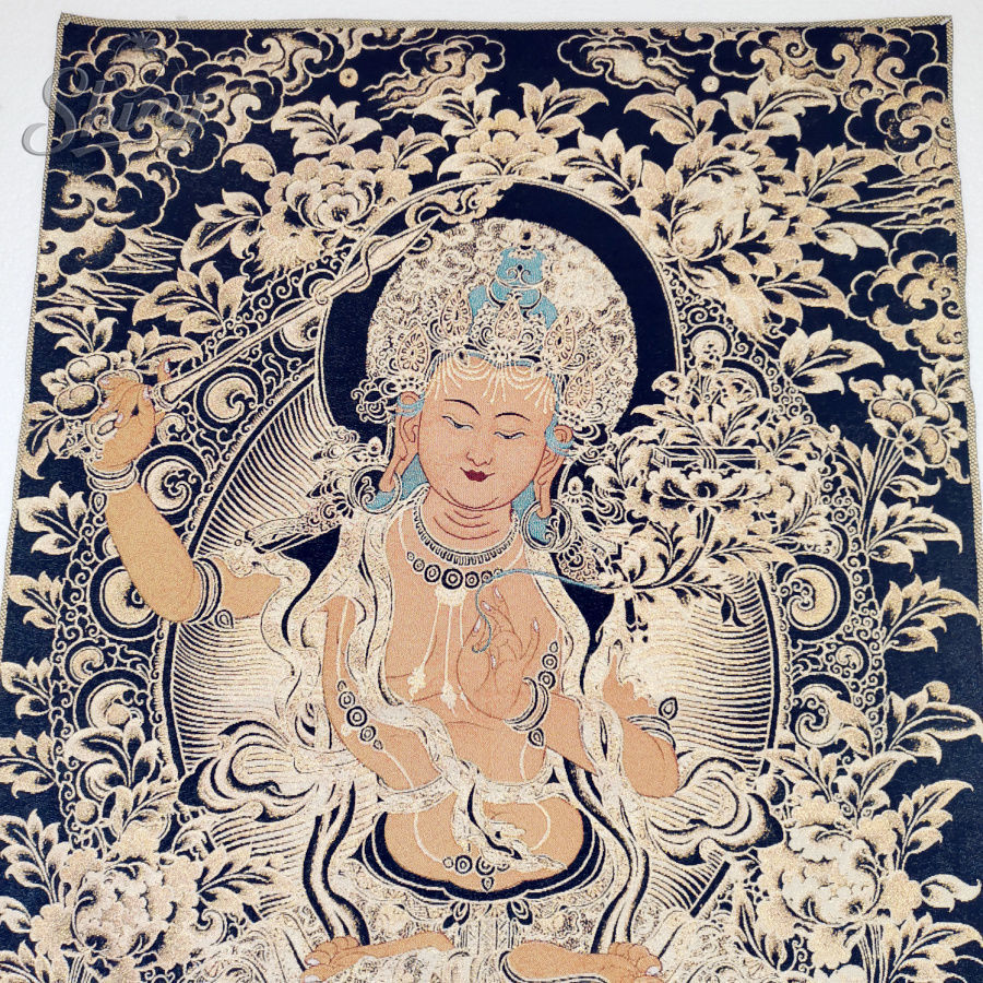 Or noir Manjusri Bodhisattva b - Embroidery Artwork avis et prix